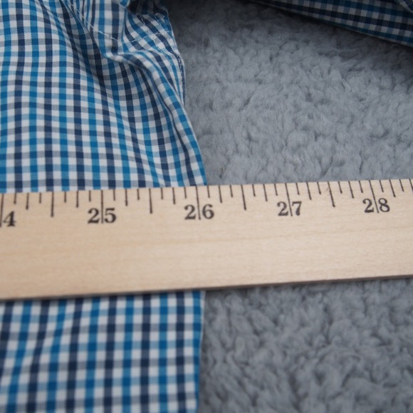 UNTUCKit‎ Shirt Men's XXL Wrinkle Free Long Sleeve Button Down Blue Striped EUC - Picture 8 of 11